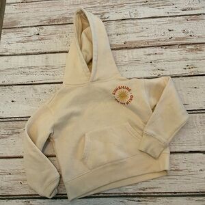 Runway Girl’s Sunshine On My Mind Hoodie XS (4-5) - Yellow Graphic Sweatshirt